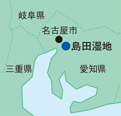 島田湿地の地図